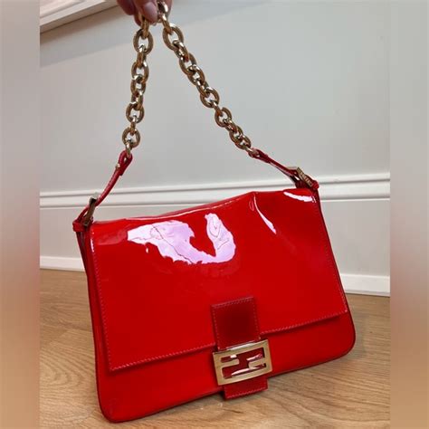 fendi leather mini bag|Fendi patent leather bag.